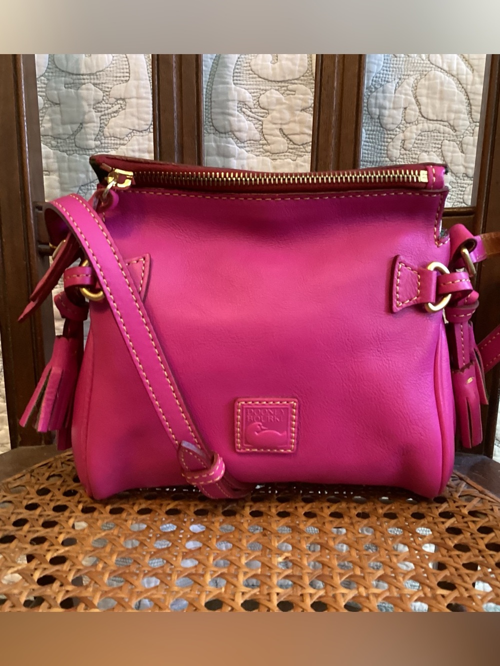 Dooney and Bourke Florentine Mini Zip in Violet